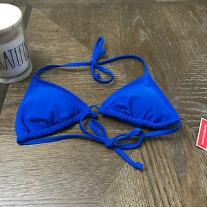 NWT Blue Triangle Bikini Top